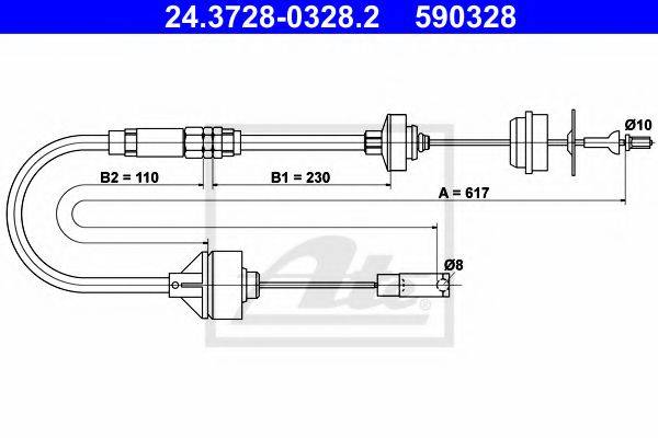 PEX 5.0722 Трос, стоянкова гальмівна система