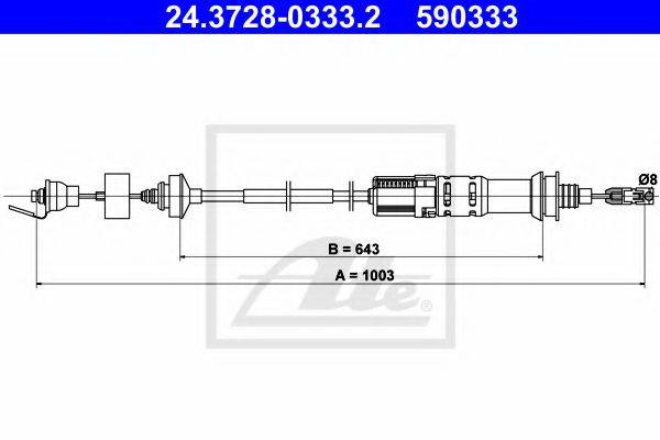 PEX 50841 Трос, управління зчепленням