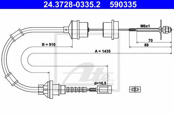 PEX 5.0842 Трос, управління зчепленням