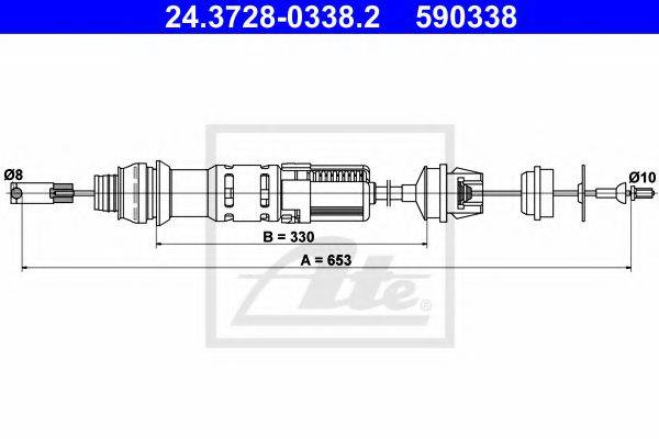 PEX 50724 Трос, управління зчепленням