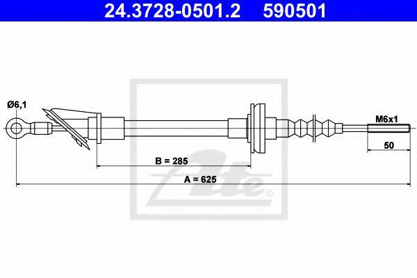 PEX 5.0526 Трос, управління зчепленням