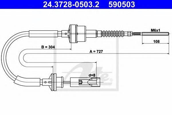 PEX 50132 Трос, управління зчепленням