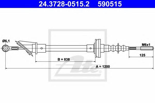PEX 5.0746 Трос, управління зчепленням