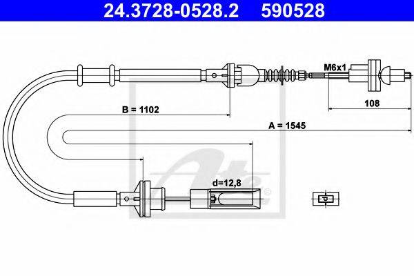 PEX 5.0739 Трос, управління зчепленням