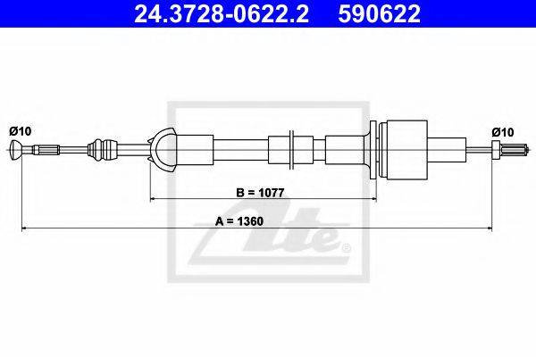 PEX 50.609 Трос, управління зчепленням