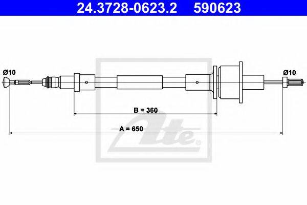 PEX 50.164 Трос, управління зчепленням