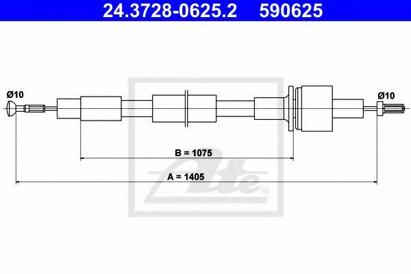 PEX 5.0166 Трос, управління зчепленням