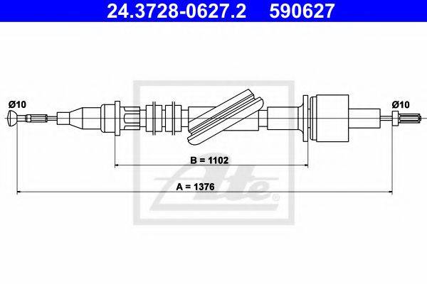 PEX 50200 Трос, управління зчепленням