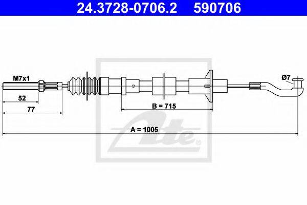 OPEL 669096 Трос, управління зчепленням