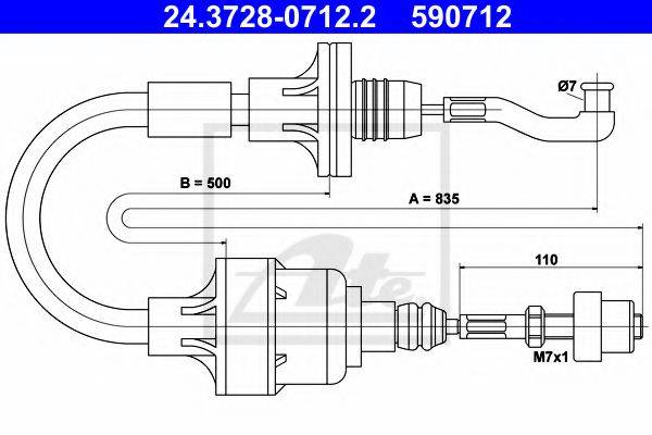 PEX 5.0310 Трос, управління зчепленням