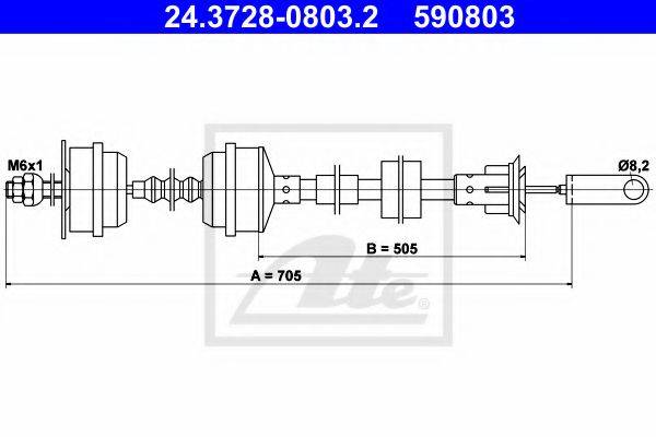 PEX 5.0318 Трос, управління зчепленням