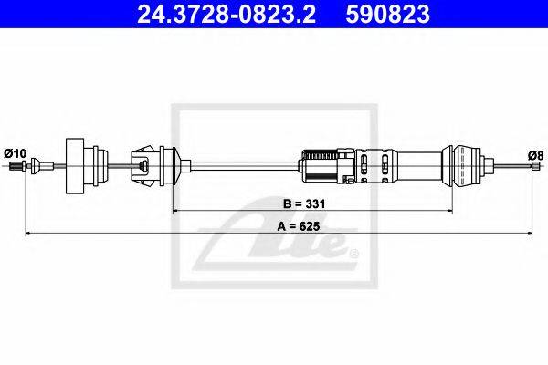 PEX 50843 Трос, управління зчепленням