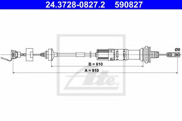PEX 50764 Трос, управління зчепленням
