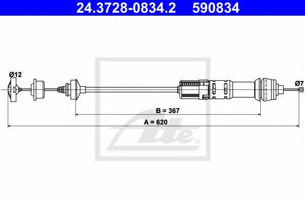TRW GCC4041 Трос, управління зчепленням