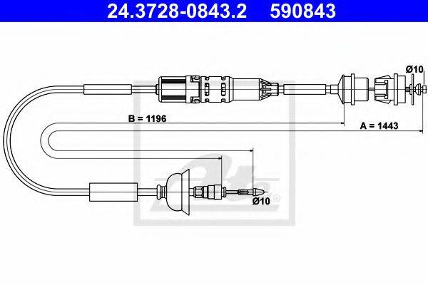 PEX 5.0698 Трос, управління зчепленням