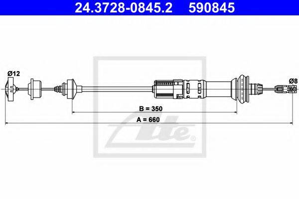 PEX 50763 Трос, управління зчепленням