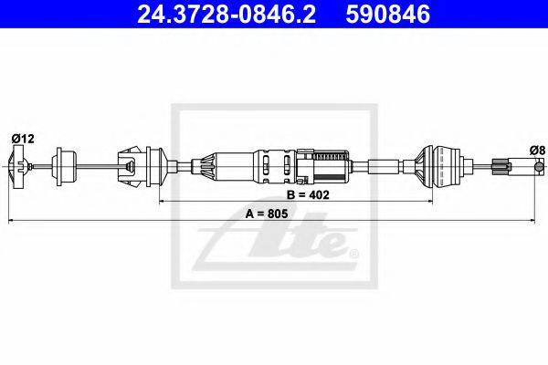 PEX 50769 Трос, управління зчепленням