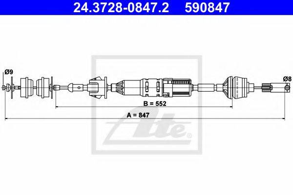 PEX 50770 Трос, управління зчепленням