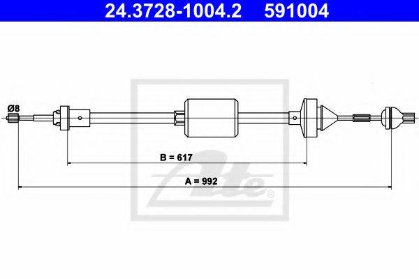 PEX 50.397 Трос, управління зчепленням