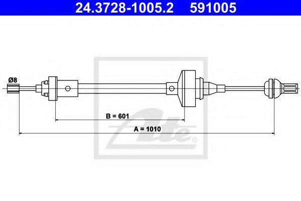 PEX 50.776 Трос, управління зчепленням
