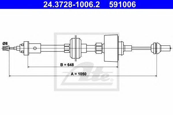PEX 5.0780 Трос, управління зчепленням