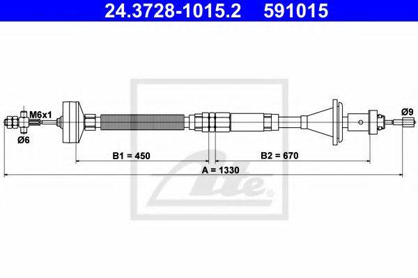PEX 5.0633 Трос, управління зчепленням
