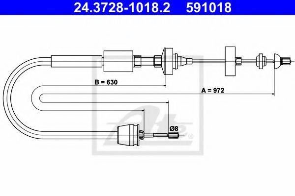 PEX 5.0719 Трос, управління зчепленням