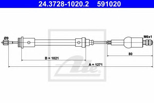 PEX 50701 Трос, управління зчепленням