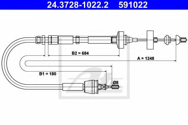 PEX 50634 Трос, управління зчепленням