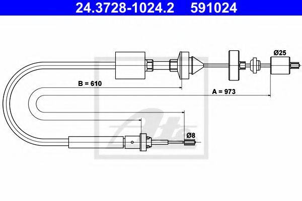 PEX 5.0773 Трос, управління зчепленням