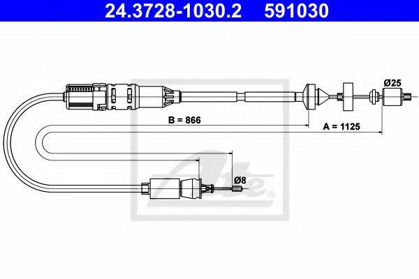 BENDIX 422770B Трос, управління зчепленням