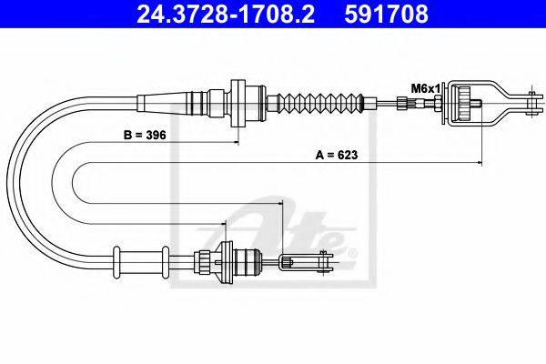 PEX 5.0612 Трос, управління зчепленням