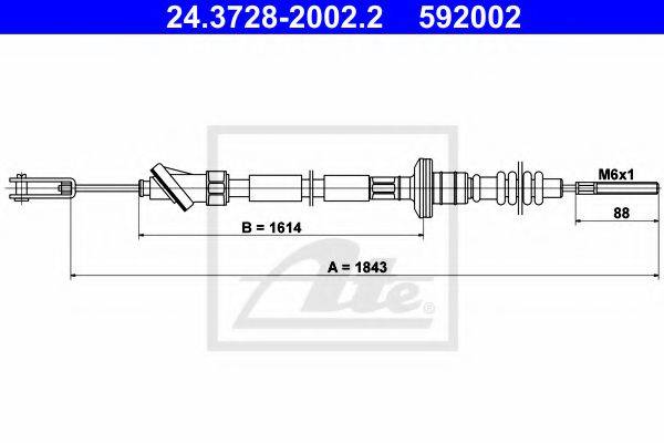 PEX 5.0711 Трос, управління зчепленням