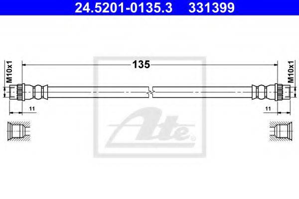 ATE 331399 Гальмівний шланг