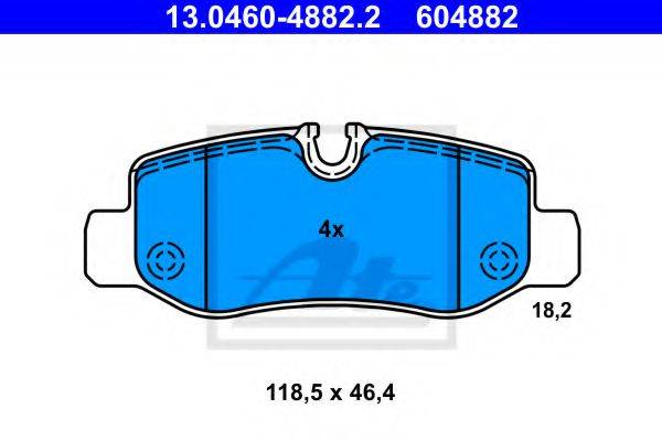 MERCEDES-BENZ 4474200120 Комплект гальмівних колодок, дискове гальмо