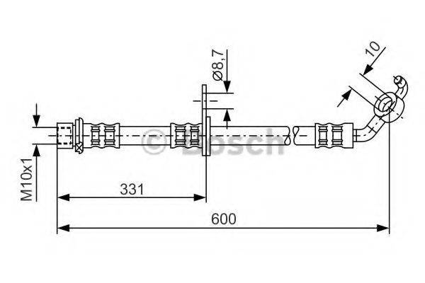CF GOMMA 512458 Гальмівний шланг