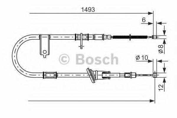 HERTH+BUSS JAKOPARTS J19058 Трос, стоянкова гальмівна система