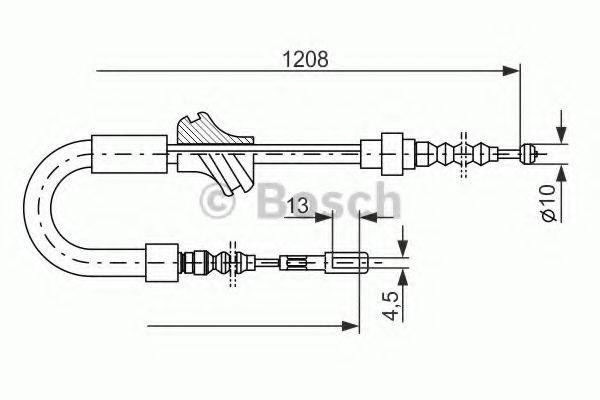 PEX 40.924 Трос, стоянкова гальмівна система