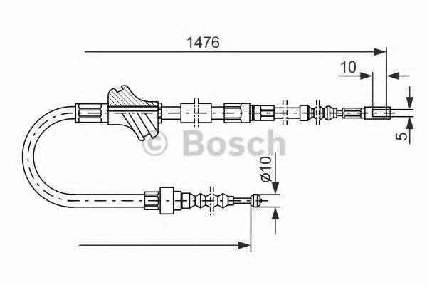 LUCAS ELECTRICAL GCH 1775 Трос, стоянкова гальмівна система