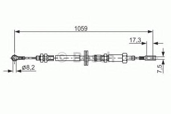 BOSCH 7114 Трос, стоянкова гальмівна система