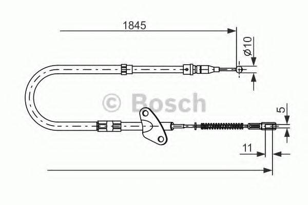 LUCAS ELECTRICAL GCH1838 Трос, стоянкова гальмівна система