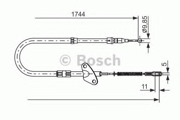 BOSCH BC102 Трос, стоянкова гальмівна система