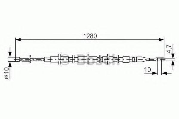 LUCAS ELECTRICAL GCH 1686 Трос, стоянкова гальмівна система