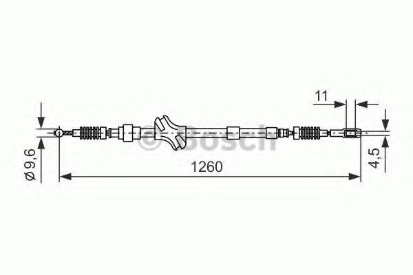 BENDIX 432067B Трос, стоянкова гальмівна система
