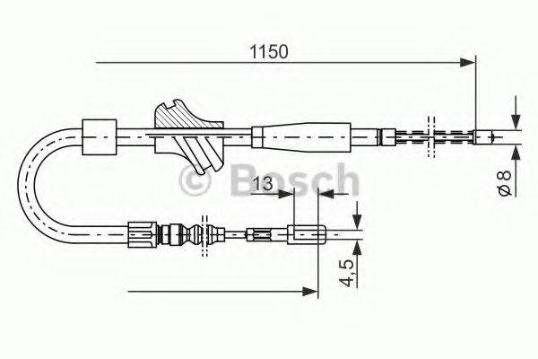 BOSCH BC162 Трос, стоянкова гальмівна система