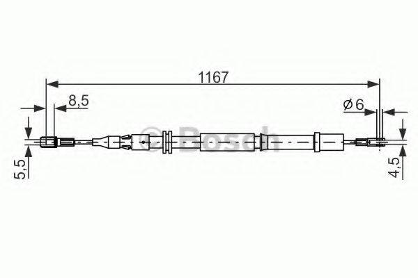 LUCAS ELECTRICAL GCH 1832 Трос, стоянкова гальмівна система