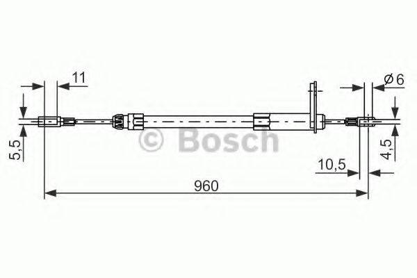 LUCAS ELECTRICAL GCH 1821 Трос, стоянкова гальмівна система