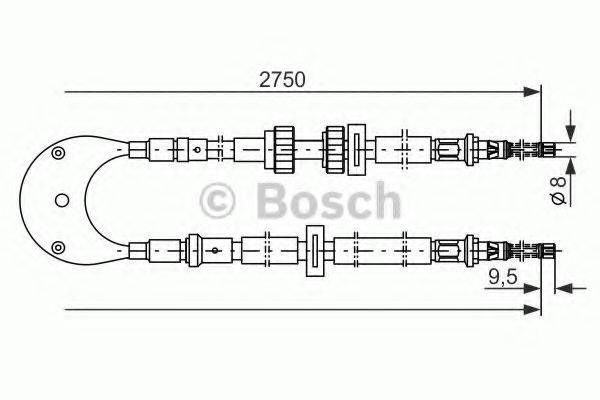 FORD 84FB2A603AL Трос, стоянкова гальмівна система