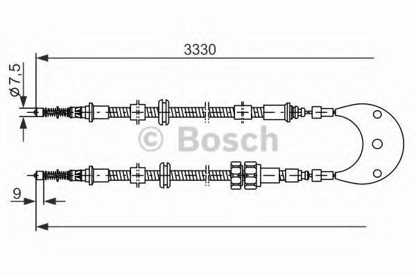 BOSCH BC179 Трос, стоянкова гальмівна система