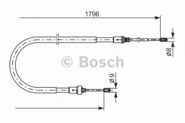 BOSCH BC842 Трос, стоянкова гальмівна система